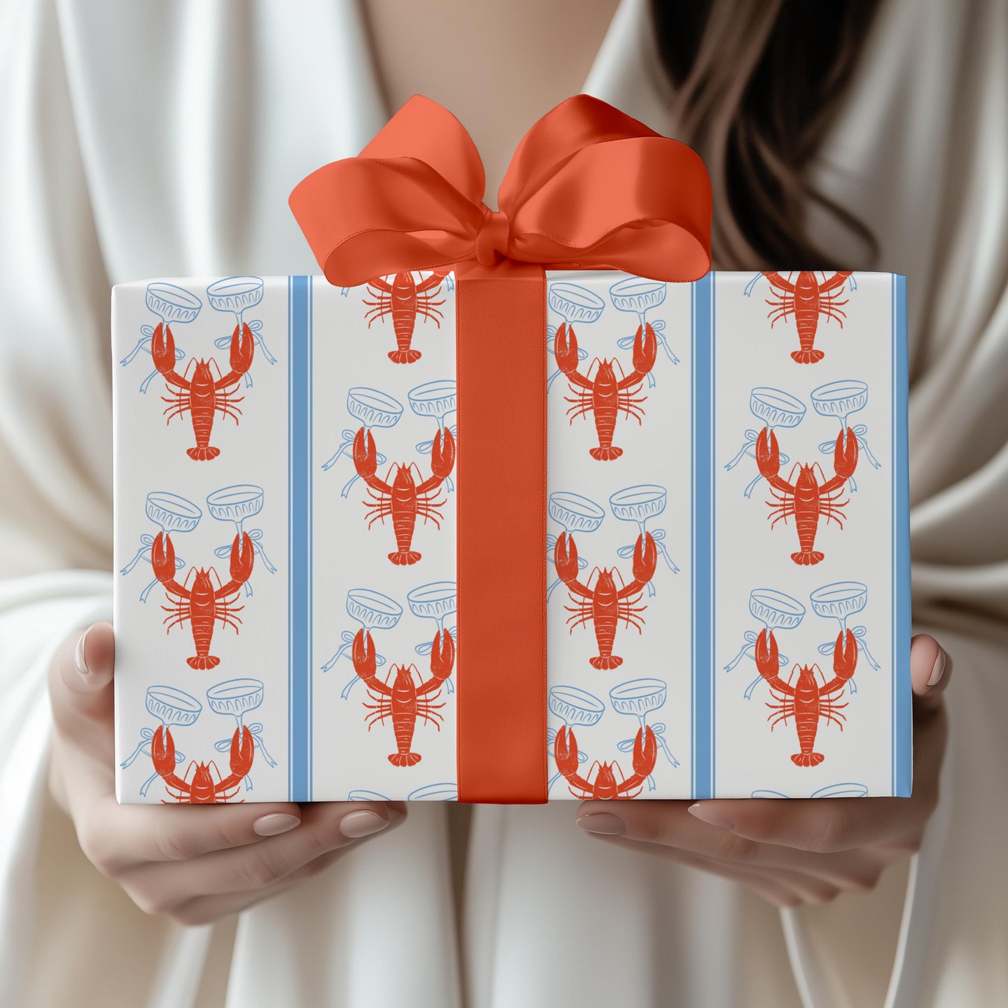 She Found Her Lobster Wrapping Paper Coastal Bachelorette Gift Wrapping Lobster Bridal Shower Wrapping Paper Lobster Martini Gift Wrap Funny - LAUMIANstudio