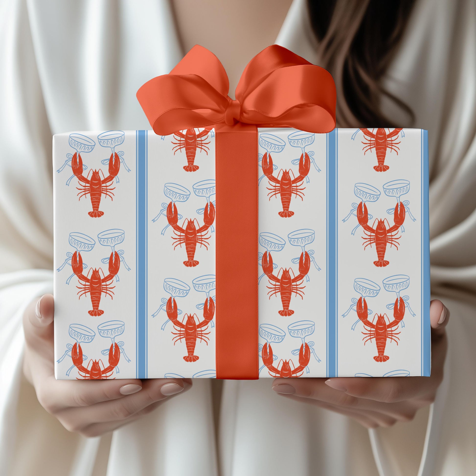 She Found Her Lobster Wrapping Paper Coastal Bachelorette Gift Wrapping Lobster Bridal Shower Wrapping Paper Lobster Martini Gift Wrap Funny - LAUMIANstudio