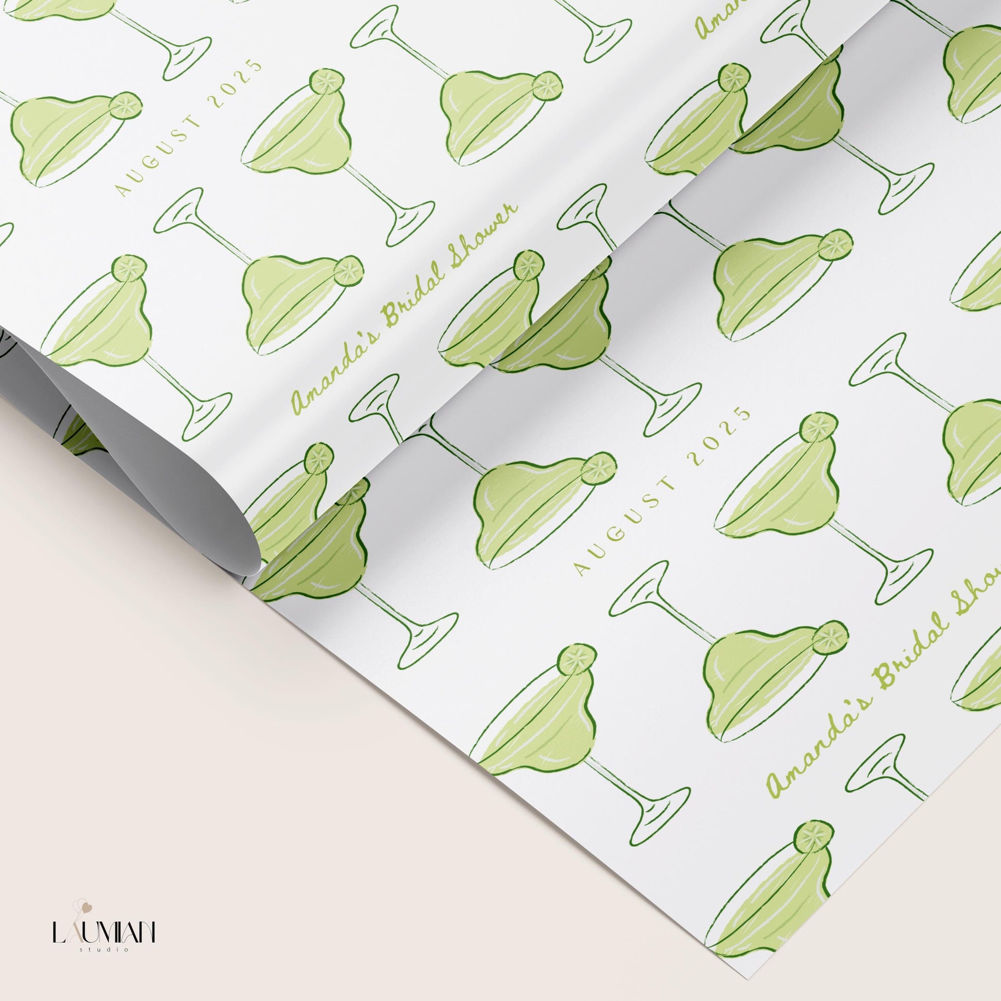 Cocktail Margarita Wrapping Paper Mexican Bachelorette Gift Wrapping Margarita Bridal Shower Wrapping Paper Margarita Birthday Gift Wrap - LAUMIANstudio