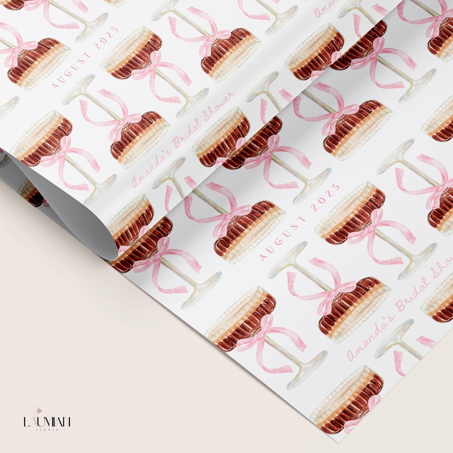 Espresso Martini Gift Wrap Martini Bachelorette Wrapping Paper She's Tying the Know Birthday Wrapping Paper Roll Cocktail Party Gift Wrap - LAUMIANstudio