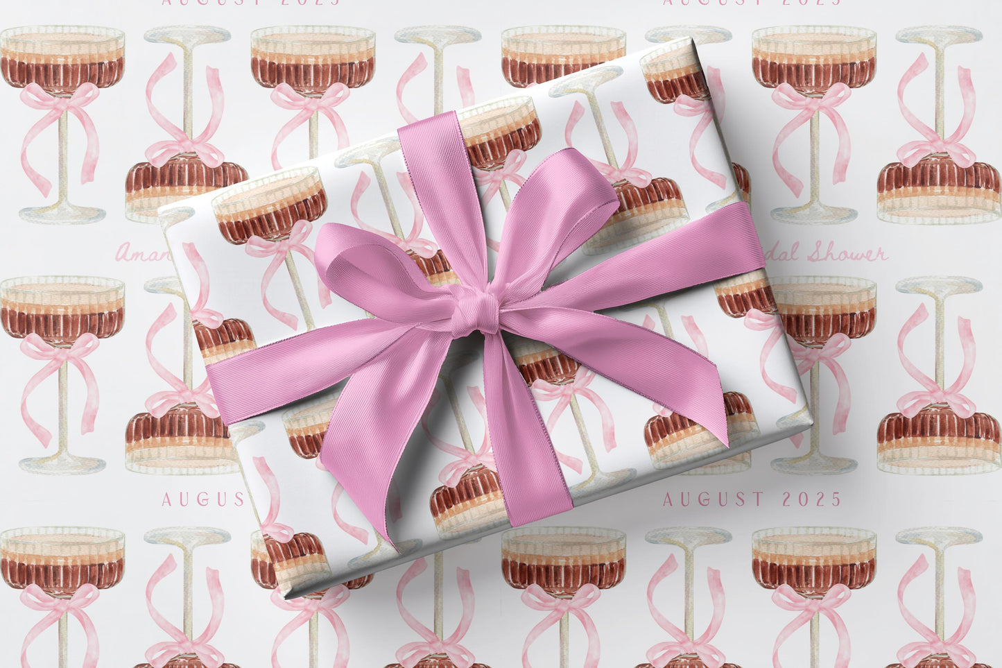 Espresso Martini Gift Wrap Martini Bachelorette Wrapping Paper She's Tying the Know Birthday Wrapping Paper Roll Cocktail Party Gift Wrap - LAUMIANstudio