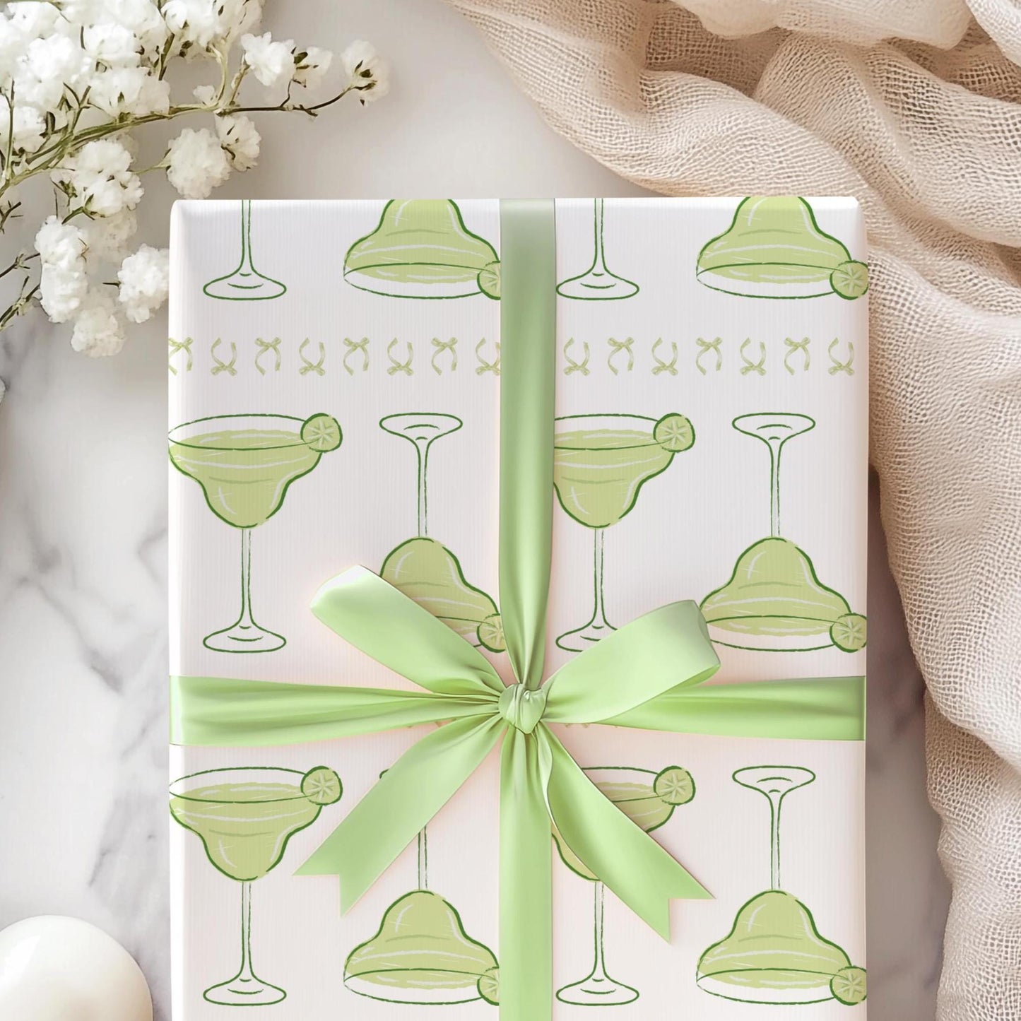 Cocktail Margarita Wrapping Paper Mexican Bachelorette Gift Wrapping Margarita Bridal Shower Wrapping Paper Margarita Birthday Gift Wrap - LAUMIANstudio