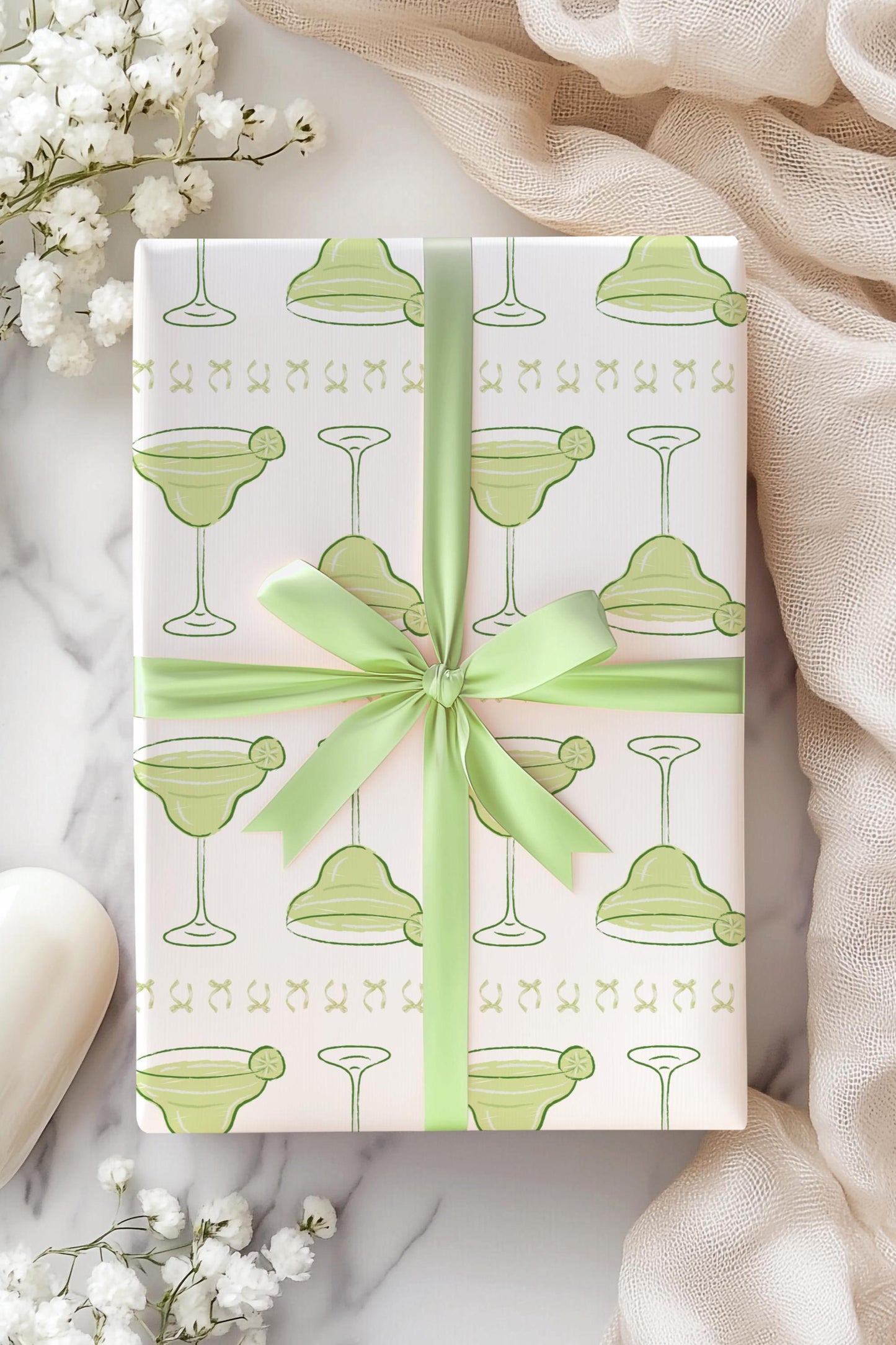 Cocktail Margarita Wrapping Paper Mexican Bachelorette Gift Wrapping Margarita Bridal Shower Wrapping Paper Margarita Birthday Gift Wrap - LAUMIANstudio