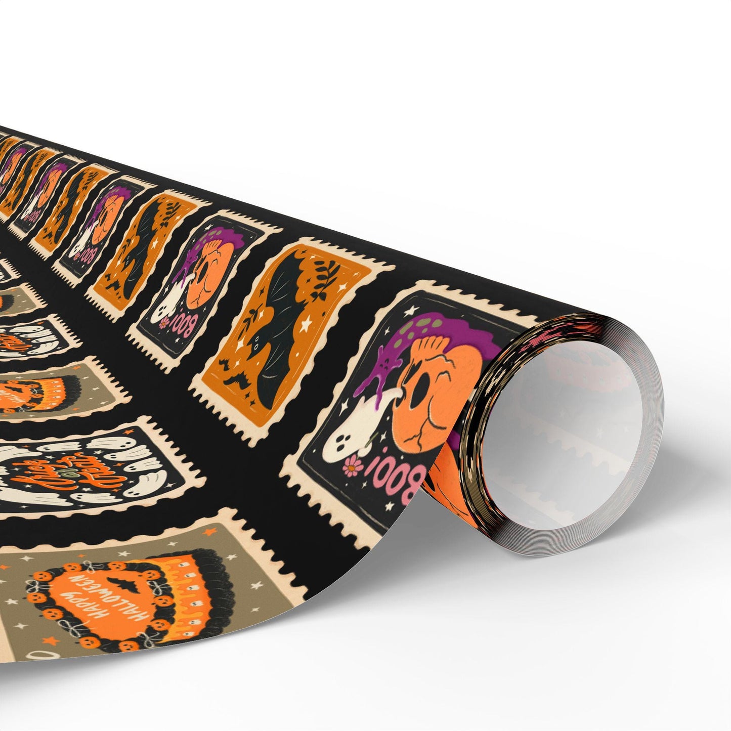 Halloween Dark Gift Wrap Spooky Halloween Wrapping Paper Black Trick or Treat Gift Paper Halloween Birthday Wrapping Paper Roll Gothic Wrap - LAUMIANstudio