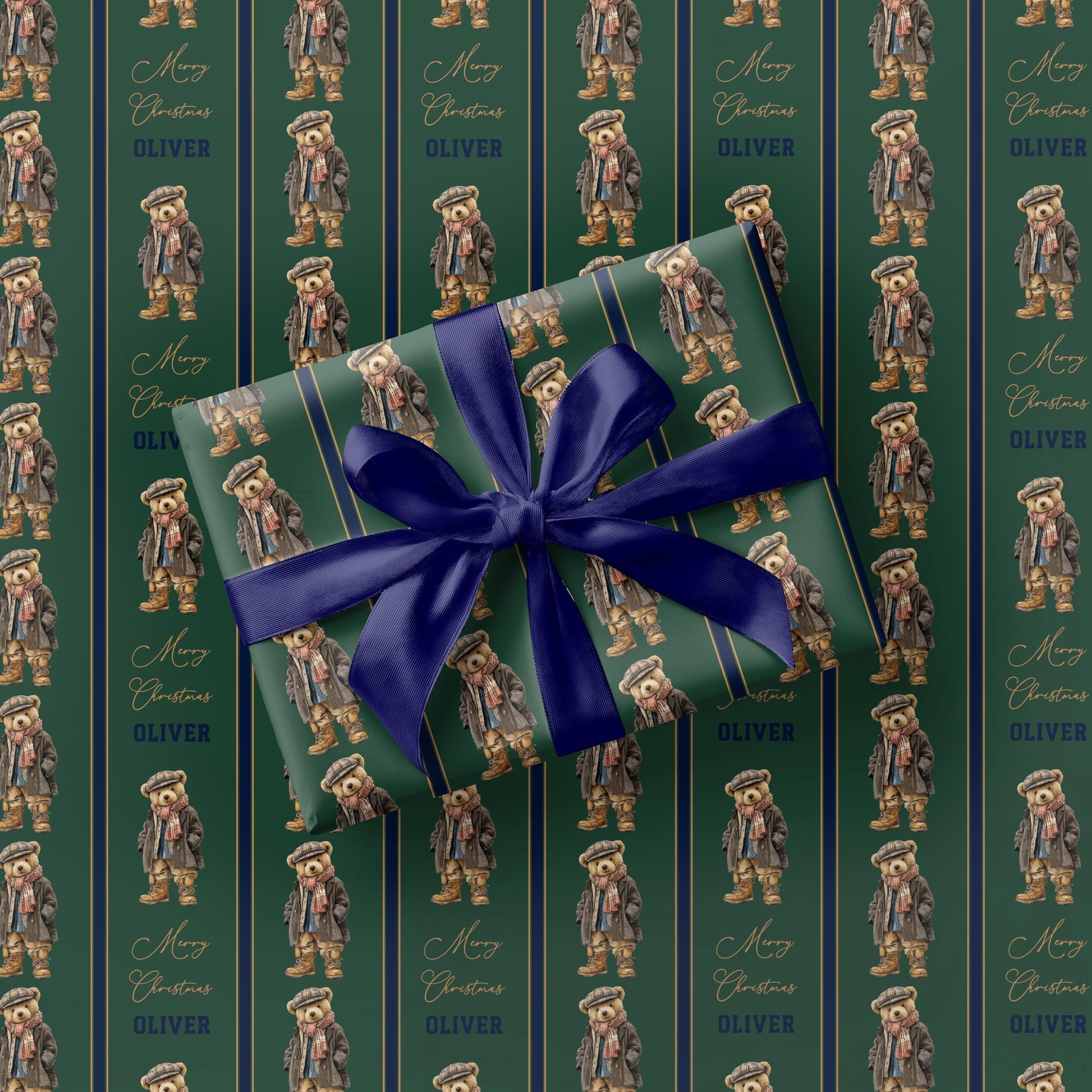 Teddy Bear Wrapping Paper Kid Christmas Gift Wrap Bear Theme Baby Shower Bearly Wait Gift Wrapping Paper Roll Boy Baby Shower Wrap Bear - LAUMIANstudio