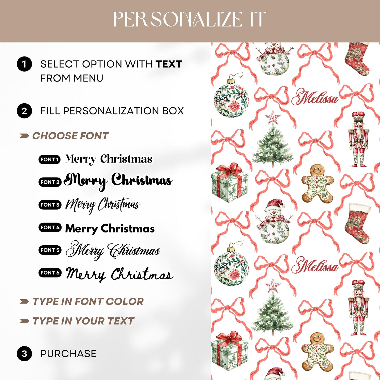 Red Bow Christmas Wrapping Paper Toile Christmas Baubles Gift Wrap Elegant Red Toile Wrapping Paper Festive Nutcracker Gift Wrap Christmas - LAUMIANstudio