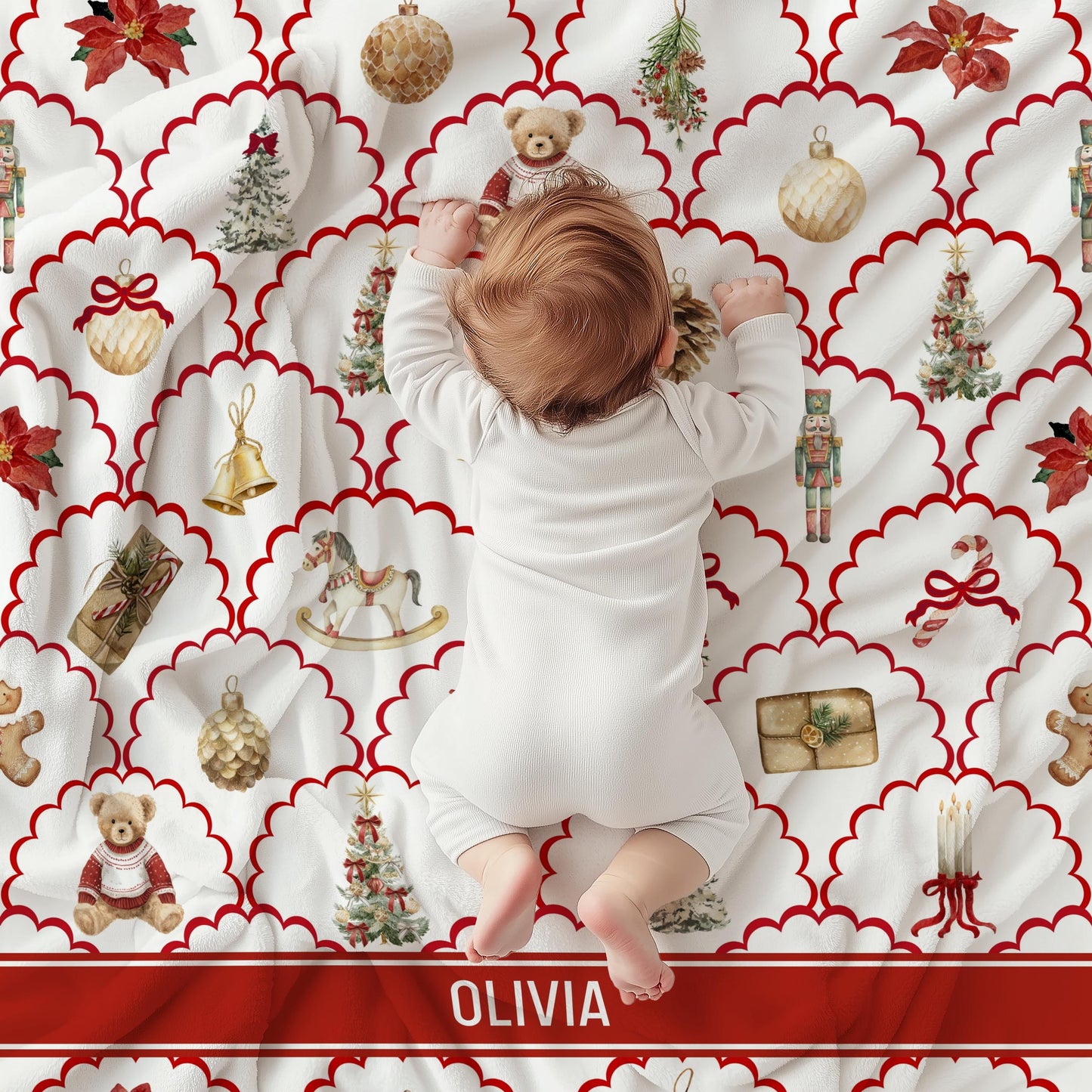 Custom Name Christmas Family Blanket: Velveteen Plush, Sherpa, Woven - LAUMIANstudio
